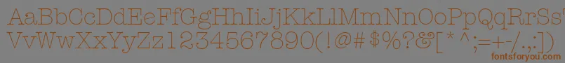KeyboardLightAlternateSsiLightAlternate Font – Brown Fonts on Gray Background