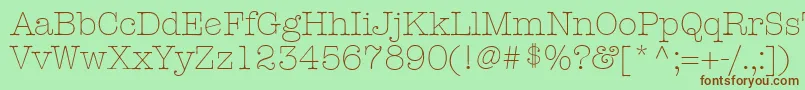 fuente KeyboardLightAlternateSsiLightAlternate – Fuentes Marrones Sobre Fondo Verde