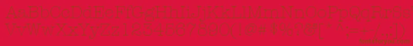 KeyboardLightAlternateSsiLightAlternate Font – Brown Fonts on Red Background