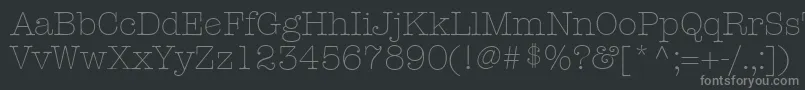 Шрифт KeyboardLightAlternateSsiLightAlternate – серые шрифты на чёрном фоне