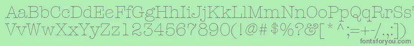 KeyboardLightAlternateSsiLightAlternate Font – Gray Fonts on Green Background