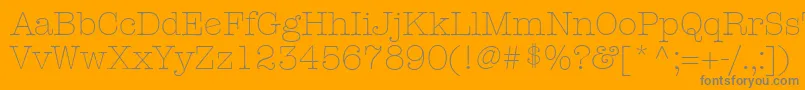 KeyboardLightAlternateSsiLightAlternate Font – Gray Fonts on Orange Background