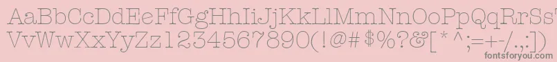 KeyboardLightAlternateSsiLightAlternate Font – Gray Fonts on Pink Background