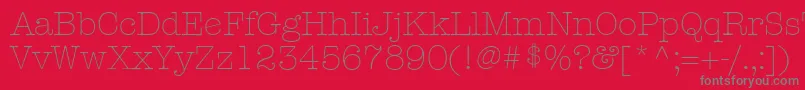 fuente KeyboardLightAlternateSsiLightAlternate – Fuentes Grises Sobre Fondo Rojo
