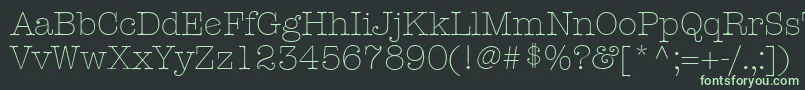 KeyboardLightAlternateSsiLightAlternate-fontti – vihreät fontit mustalla taustalla