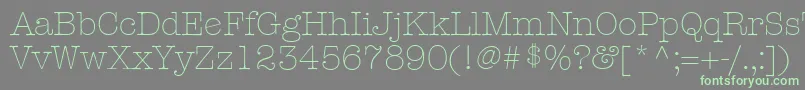 KeyboardLightAlternateSsiLightAlternate Font – Green Fonts on Gray Background