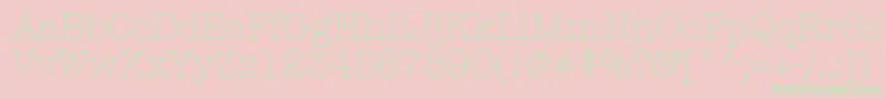 フォントKeyboardLightAlternateSsiLightAlternate – ピンクの背景に緑の文字