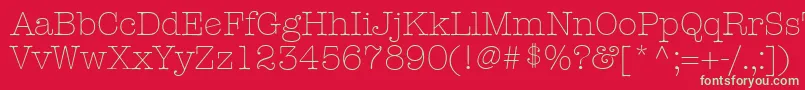 KeyboardLightAlternateSsiLightAlternate Font – Green Fonts on Red Background