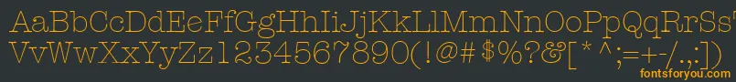 KeyboardLightAlternateSsiLightAlternate Font – Orange Fonts on Black Background