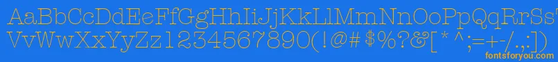 Шрифт KeyboardLightAlternateSsiLightAlternate – оранжевые шрифты на синем фоне