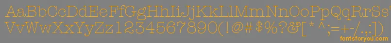 KeyboardLightAlternateSsiLightAlternate Font – Orange Fonts on Gray Background