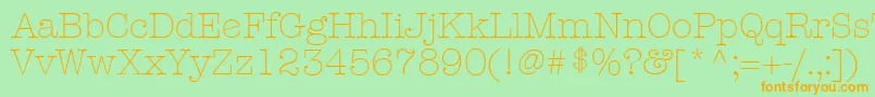 KeyboardLightAlternateSsiLightAlternate Font – Orange Fonts on Green Background