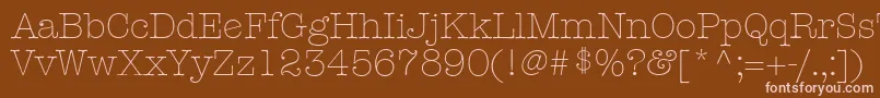 KeyboardLightAlternateSsiLightAlternate Font – Pink Fonts on Brown Background