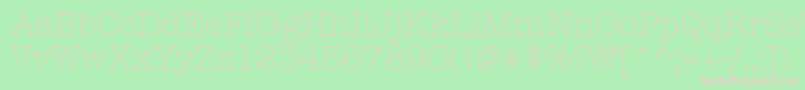 KeyboardLightAlternateSsiLightAlternate Font – Pink Fonts on Green Background