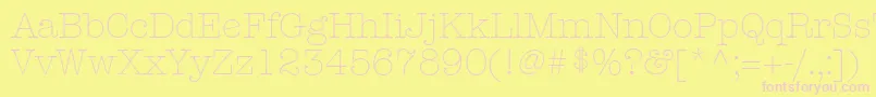 KeyboardLightAlternateSsiLightAlternate Font – Pink Fonts on Yellow Background