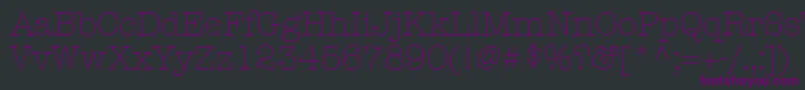 KeyboardLightAlternateSsiLightAlternate Font – Purple Fonts on Black Background