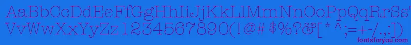 KeyboardLightAlternateSsiLightAlternate Font – Purple Fonts on Blue Background