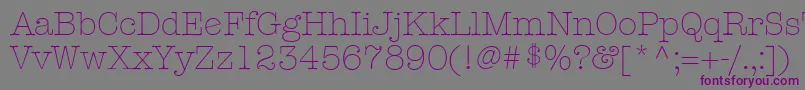 KeyboardLightAlternateSsiLightAlternate Font – Purple Fonts on Gray Background