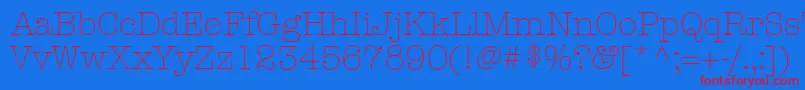 KeyboardLightAlternateSsiLightAlternate Font – Red Fonts on Blue Background