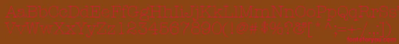 Police KeyboardLightAlternateSsiLightAlternate – polices rouges sur fond brun