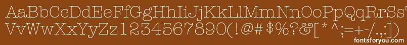 KeyboardLightAlternateSsiLightAlternate Font – White Fonts on Brown Background