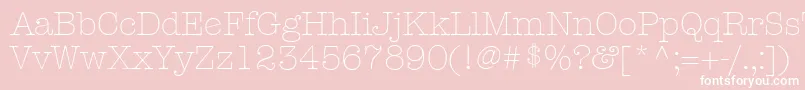 Шрифт KeyboardLightAlternateSsiLightAlternate – белые шрифты на розовом фоне