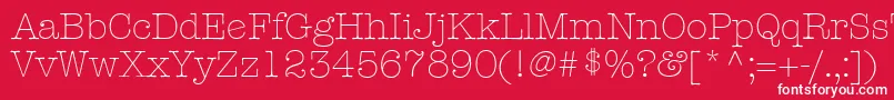 フォントKeyboardLightAlternateSsiLightAlternate – 赤い背景に白い文字