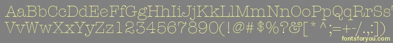KeyboardLightAlternateSsiLightAlternate Font – Yellow Fonts on Gray Background