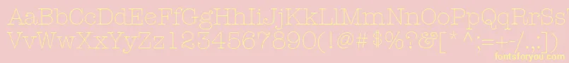KeyboardLightAlternateSsiLightAlternate Font – Yellow Fonts on Pink Background