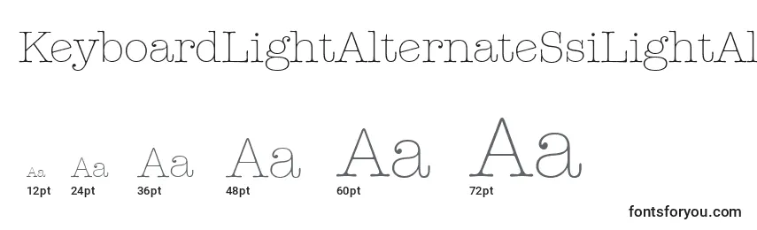 KeyboardLightAlternateSsiLightAlternate Font Sizes