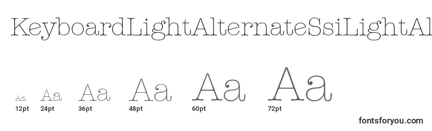 Größen der Schriftart KeyboardLightAlternateSsiLightAlternate