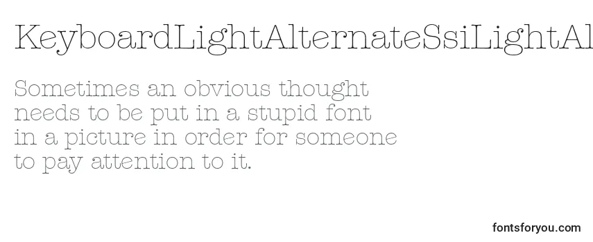 KeyboardLightAlternateSsiLightAlternate Font