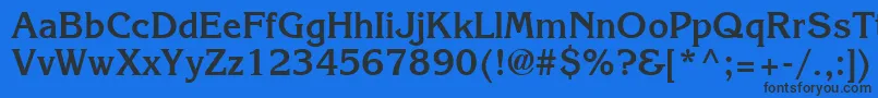 Agkb-fontti – mustat fontit sinisellä taustalla