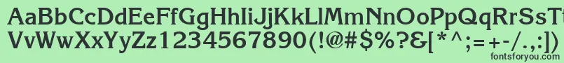 フォントAgkb – 緑の背景に黒い文字