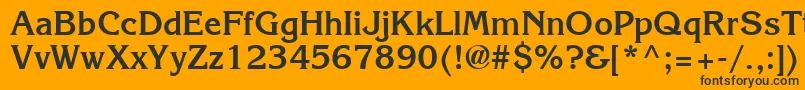 Agkb-Schriftart – Schwarze Schriften auf orangefarbenem Hintergrund