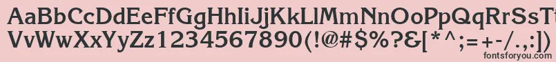 Agkb-fontti – mustat fontit vaaleanpunaisella taustalla