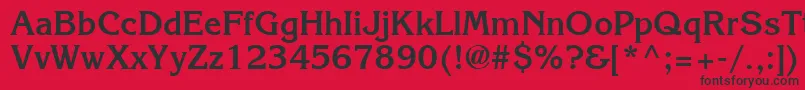 Agkb-fontti – mustat fontit punaisella taustalla