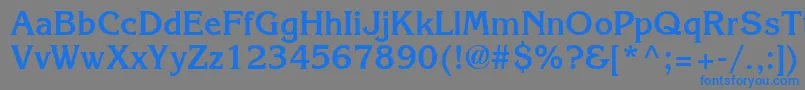 Agkb-fontti – siniset fontit harmaalla taustalla