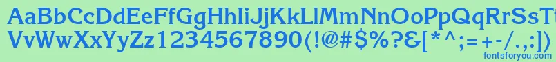 Agkb Font – Blue Fonts on Green Background