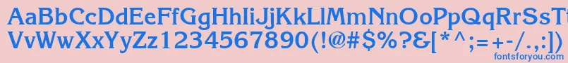 Agkb-fontti – siniset fontit vaaleanpunaisella taustalla