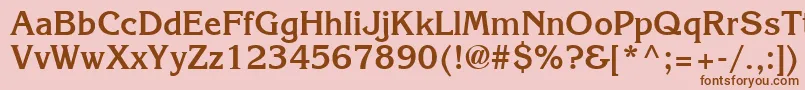 Agkb-fontti – ruskeat fontit vaaleanpunaisella taustalla