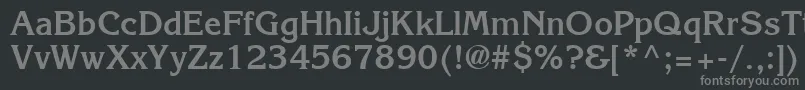 Agkb-fontti – harmaat kirjasimet mustalla taustalla