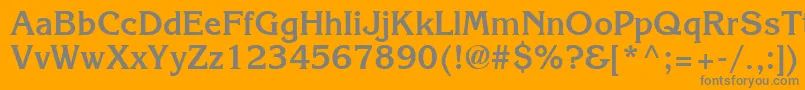 Agkb Font – Gray Fonts on Orange Background