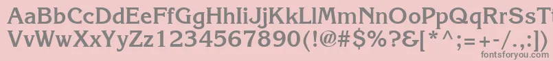 Agkb-fontti – harmaat kirjasimet vaaleanpunaisella taustalla