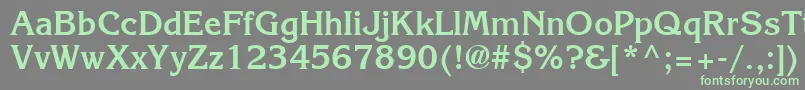 フォントAgkb – 灰色の背景に緑のフォント