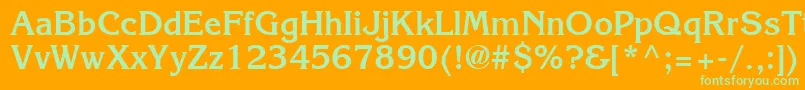 Agkb Font – Green Fonts on Orange Background