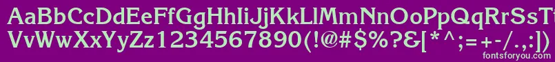 フォントAgkb – 紫の背景に緑のフォント