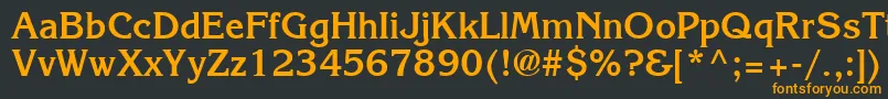 フォントAgkb – 黒い背景にオレンジの文字