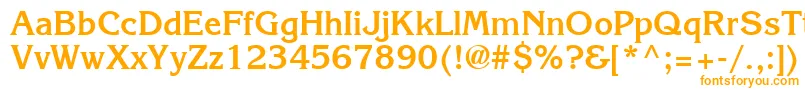 Agkb Font – Orange Fonts on White Background