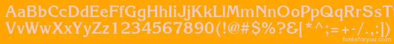 Agkb-fontti – vaaleanpunaiset fontit oranssilla taustalla